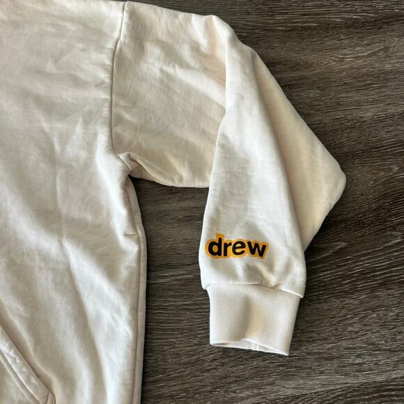 Authentic‎ EUC Drew House Mascot Hoodie Chalk White Smiley Face Logo M Pullover - Picture 12 of 14